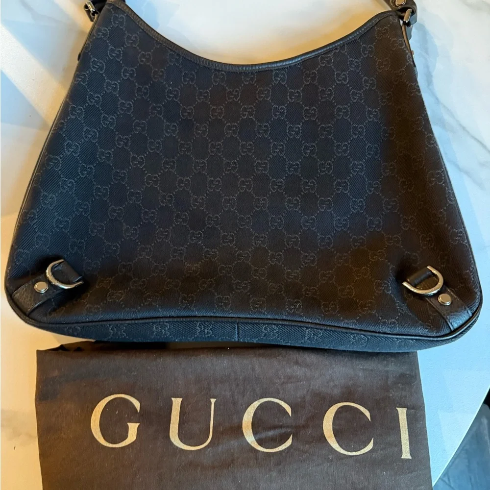 Like NEW. Authentic GUCCI ABBEY D RING CHOCOLATE GG CANVAS - Picture 12 of 12